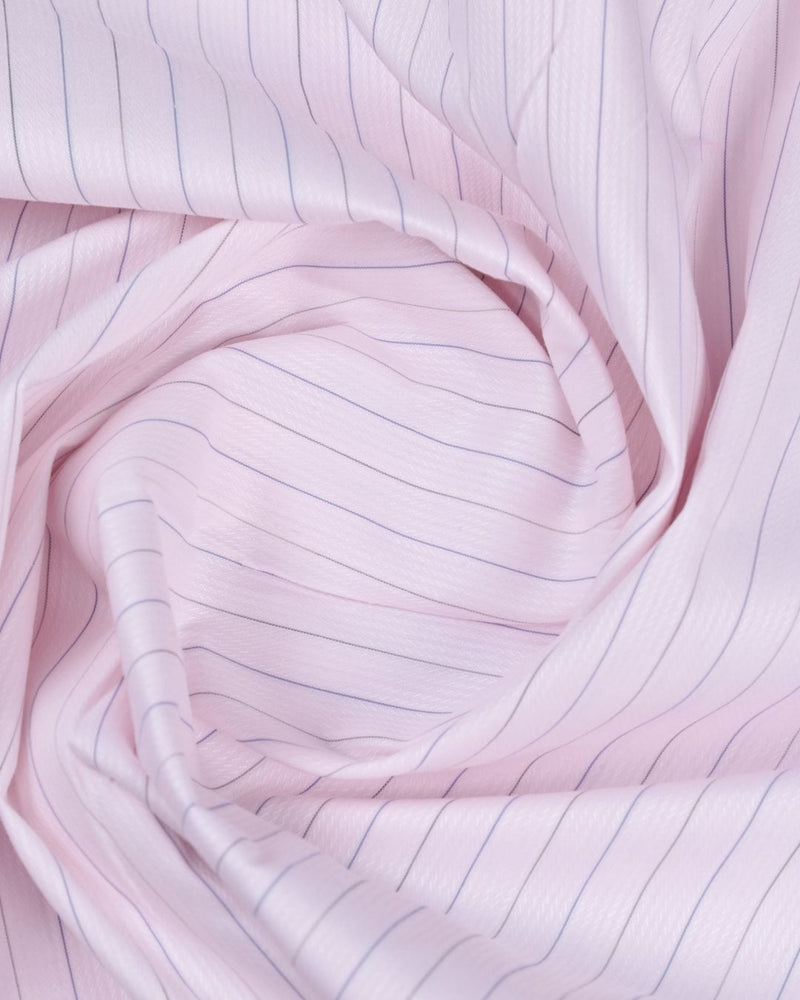 Baby Pink Double Colour Stripes - Full-Cotton Rich