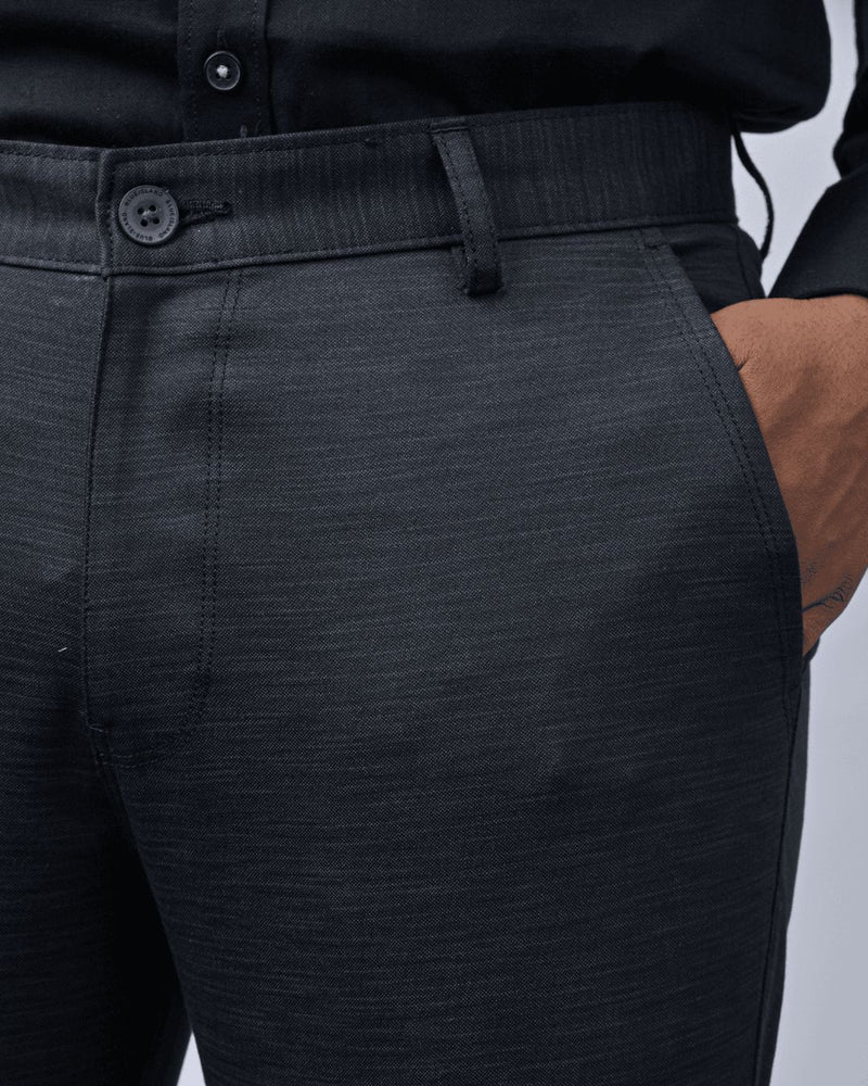 Black Stripes - 2 way stretch - COTTON PANT