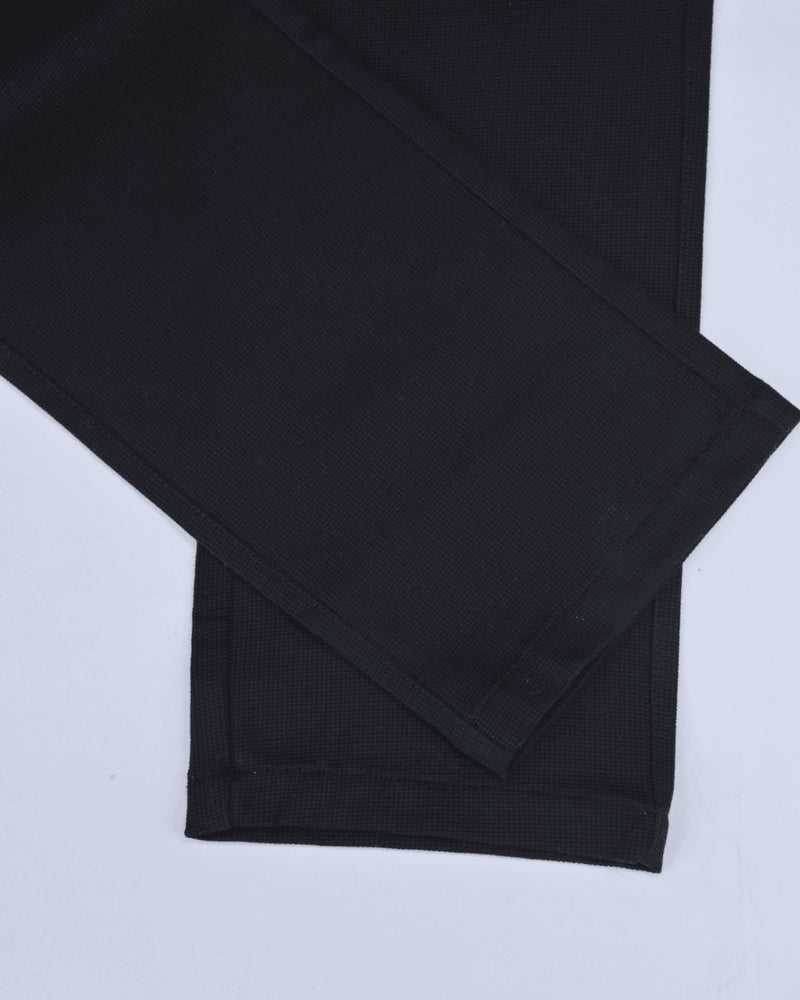 Black Square Checked - 2 way stretch - COTTON PANT
