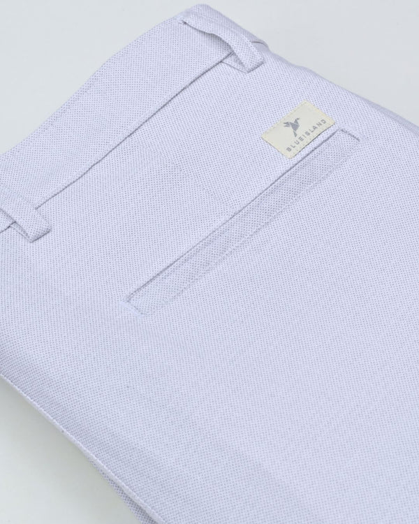White Steel Printed - 2 way stretch - COTTON PANT