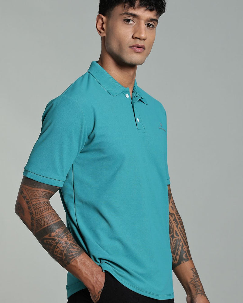 Teal Blue - Active wear Polo Tshirt