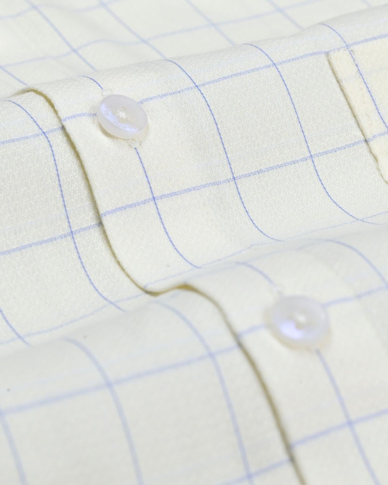 Vanilla Mist Checks- Full-Cotton Rich