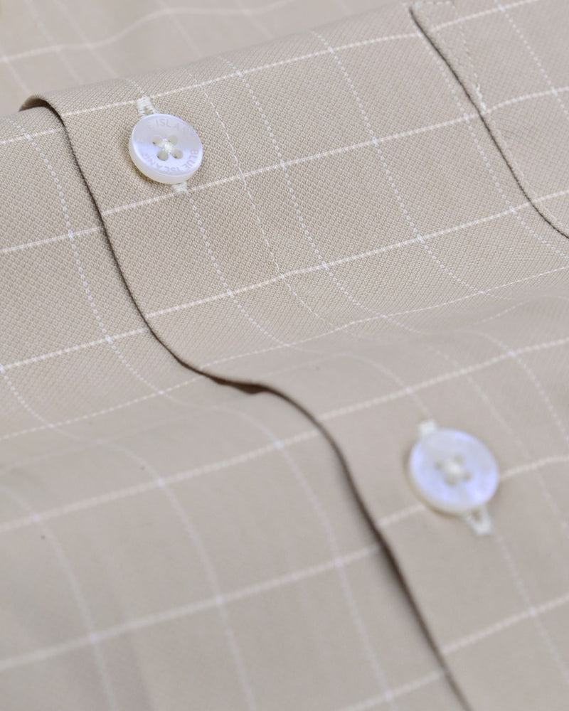 Camel Brown Checks- Full-Cotton Rich
