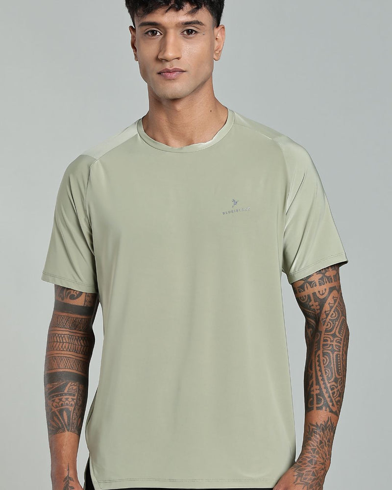 Lite Olive - Active wear Round neck Tshirt