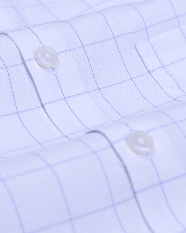 White Mist Checks- Full-Cotton Rich