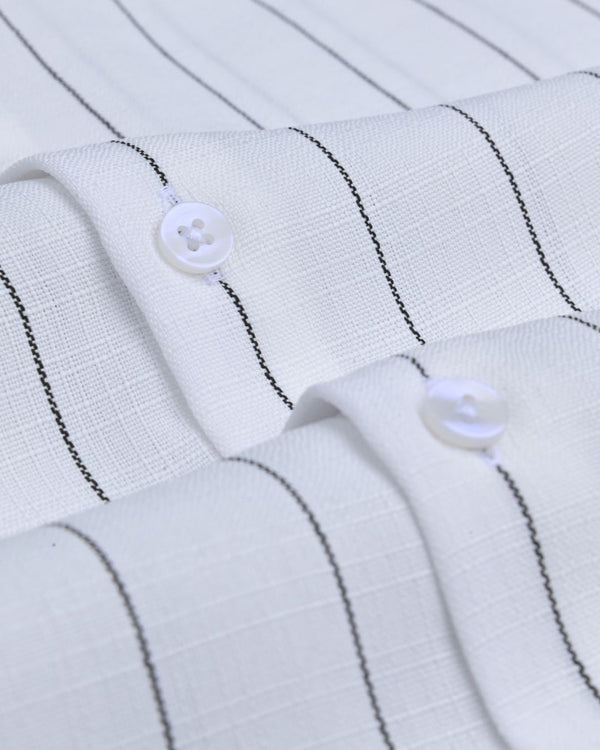 Moon White Linear Pattern - Half Sleeve - Airlite Shirt