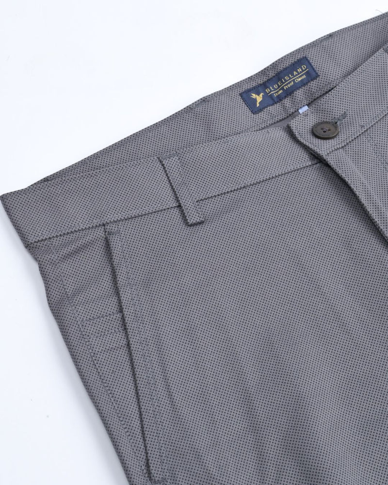 Grey Diamond Printed - 2 way stretch - COTTON PANT