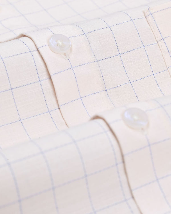 Mild Ivory Checks - Full-Cotton Rich