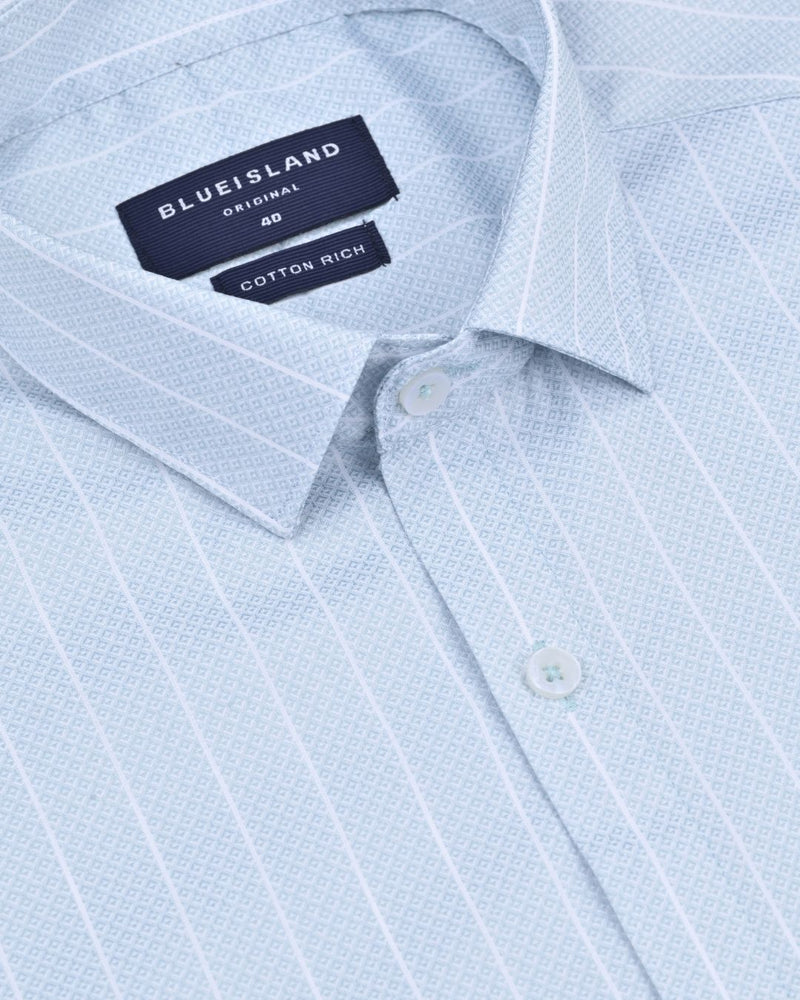 Green Diamond Stripes - Full-Cotton Rich