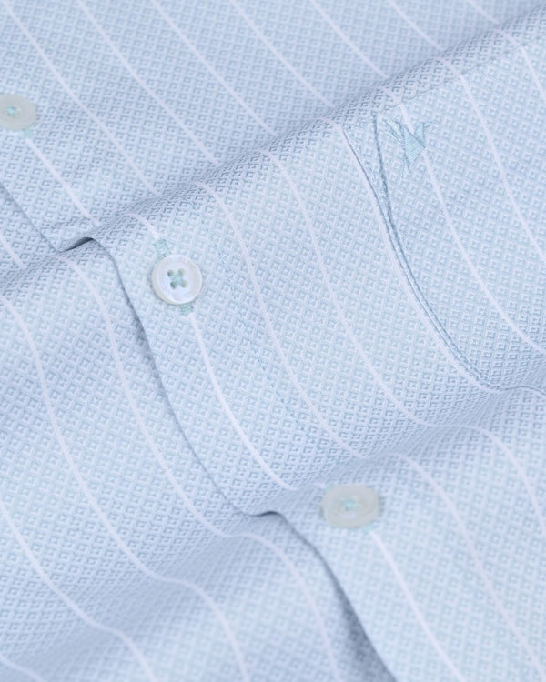 Green Diamond Stripes - Full-Cotton Rich