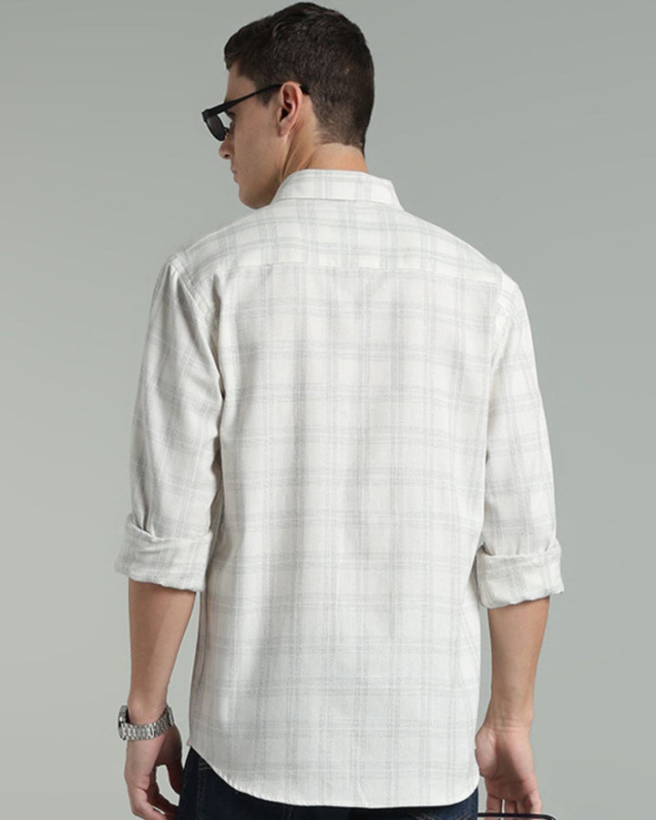 Cream Dotted Line Checks -Full-Stain Proof