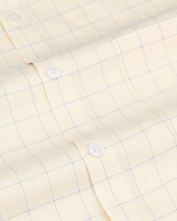 Beige Mist Checks - Full-Cotton Rich