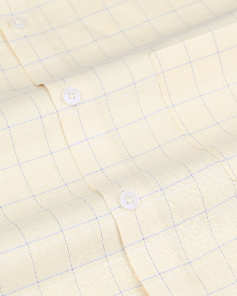 Beige Mist Checks - Full-Cotton Rich