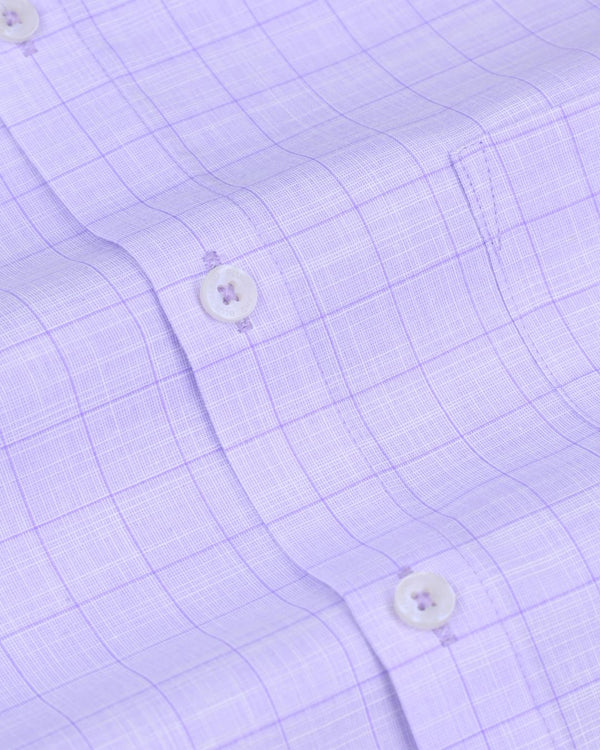 Retro Lavender Checks- Full-Cotton Rich