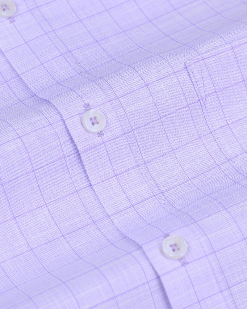Retro Lavender Checks- Full-Cotton Rich