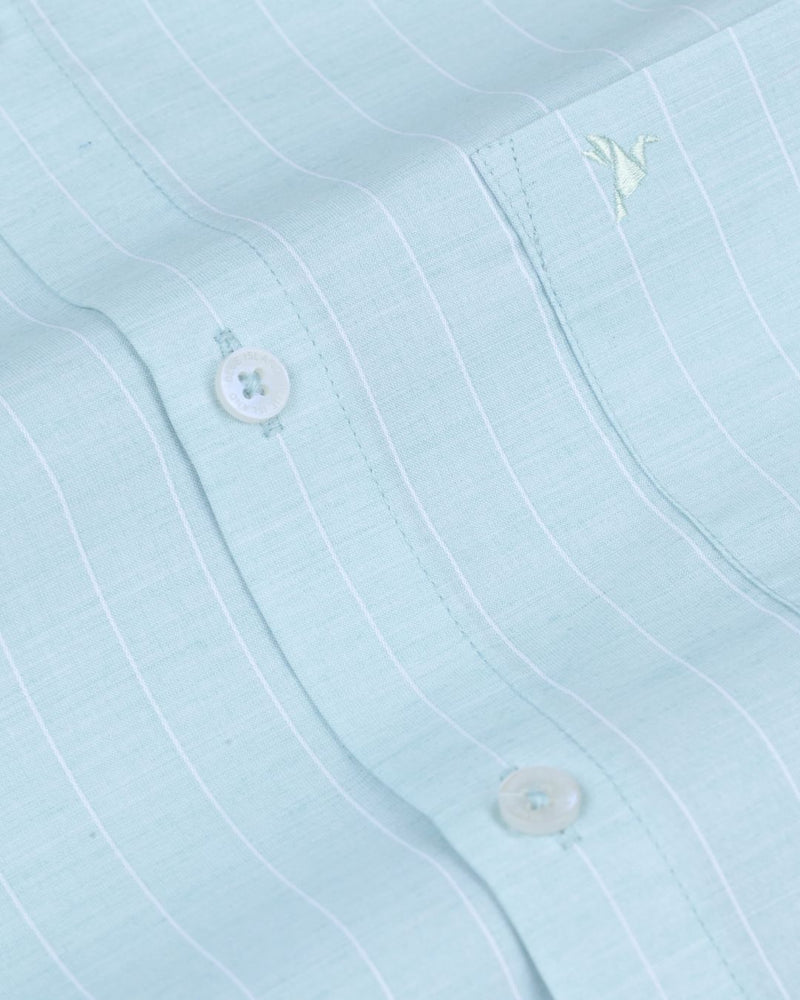 Mint Green Stripes - Full-Cotton Rich