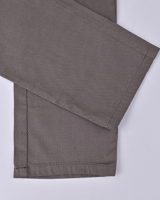 Cement Grey Diamond Printed - 2 way stretch - COTTON PANT