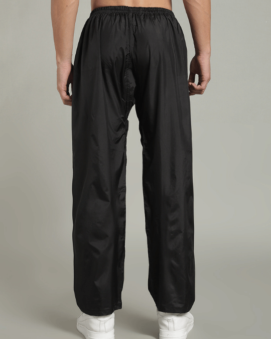 Black with Golden Brown Sleeve - Rain Jacket with Pant & Mobile Pouch