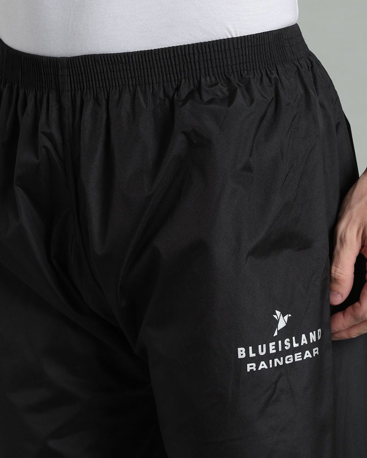 Black with Grey Shoulder Panel - Rain Jacket with Pant