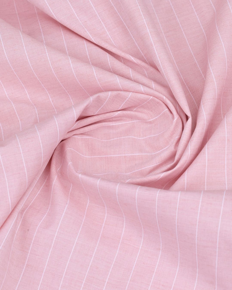 Peach Pink Stripes - Full-Cotton Rich
