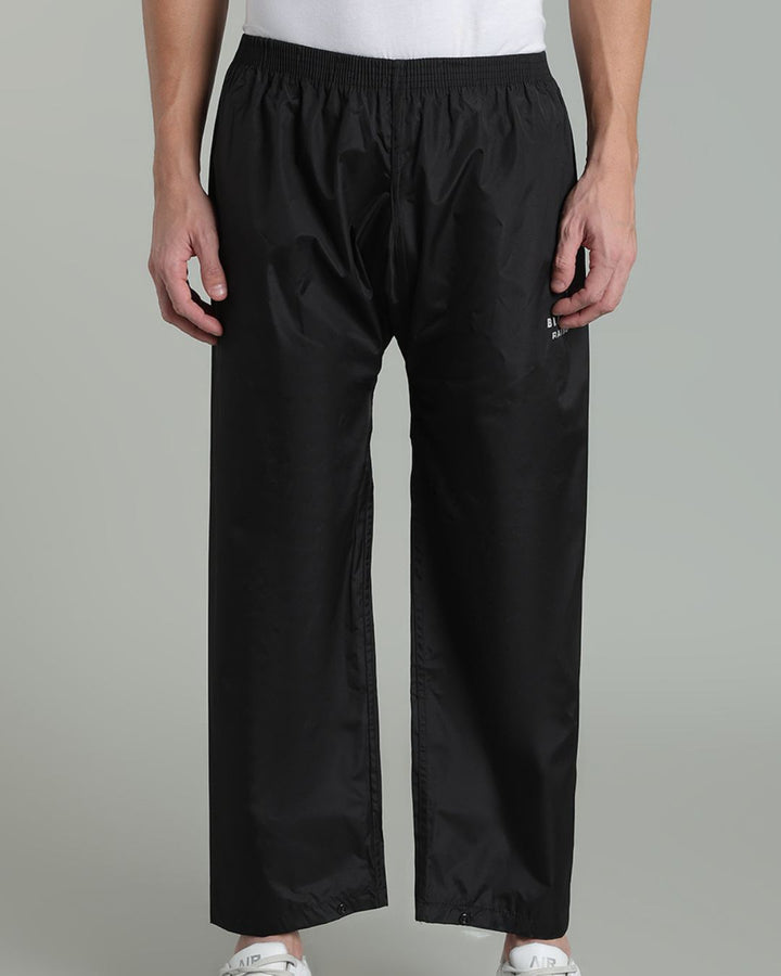 Black with Grey Shoulder Panel - Rain Jacket with Pant