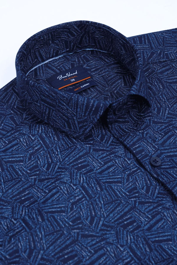 Navy Wild Print -Full-Stain Proof