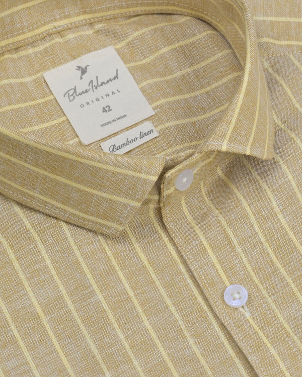 Sand Dune Stripes -Full-Bamboo Linen