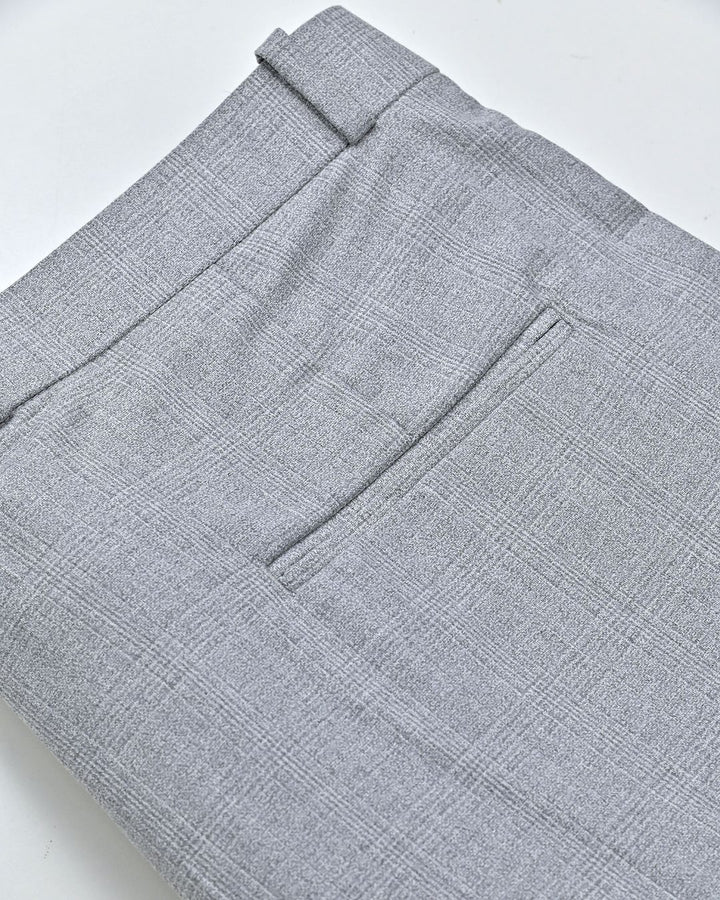 Grey Multi Line Checks - Wrinkle free Formal Pant