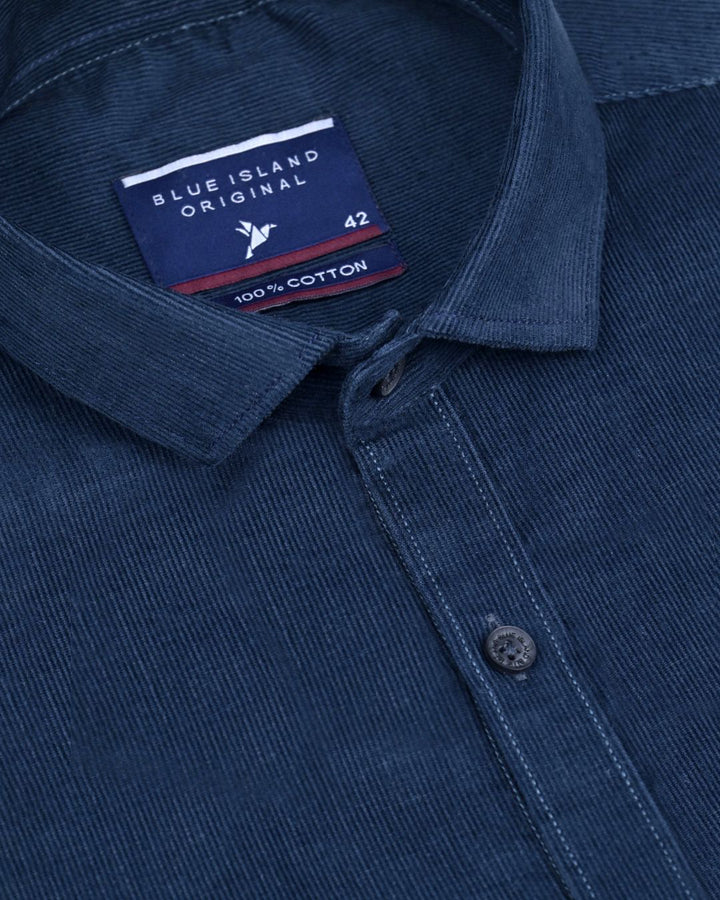 Midnight Blue -Full-Corduroy Shirt