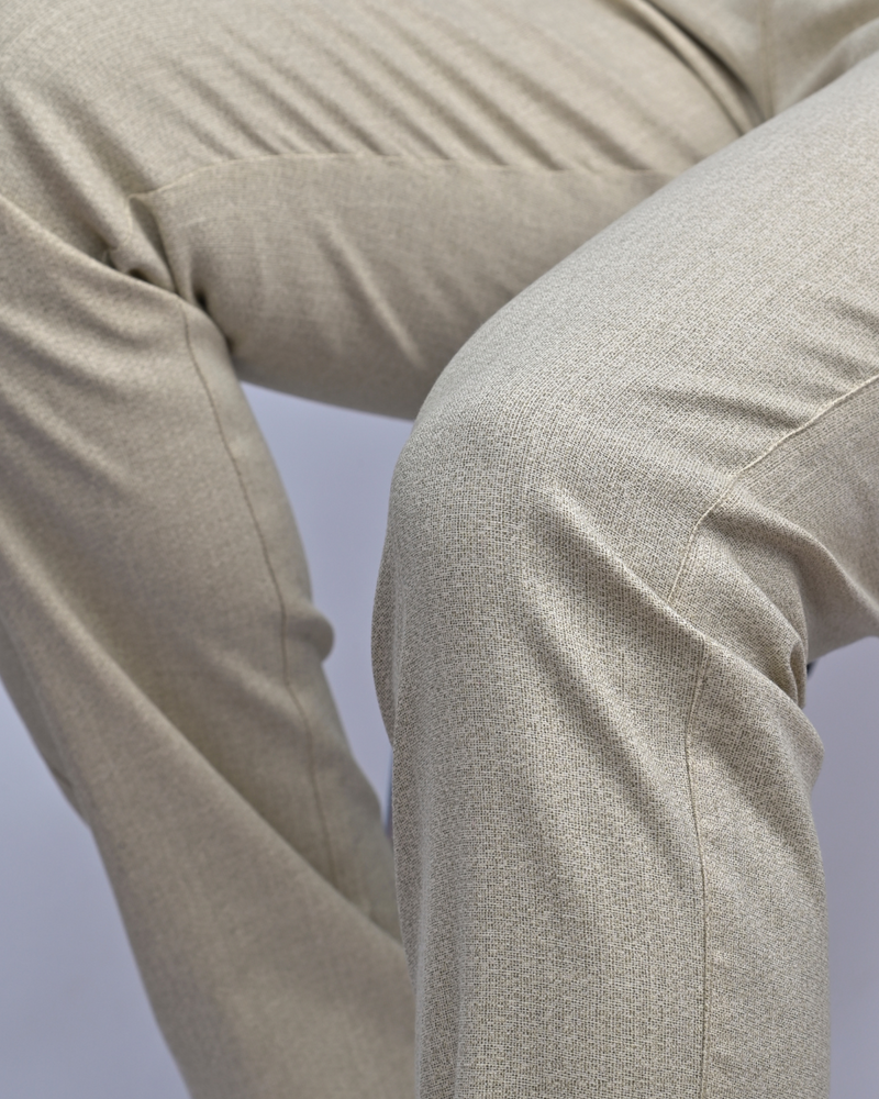 Cream Galaxy Print - 2 way stretch - COTTON PANT