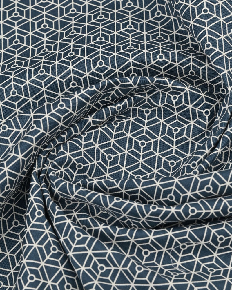 Green Multi Hex Print -Full-Stain Proof