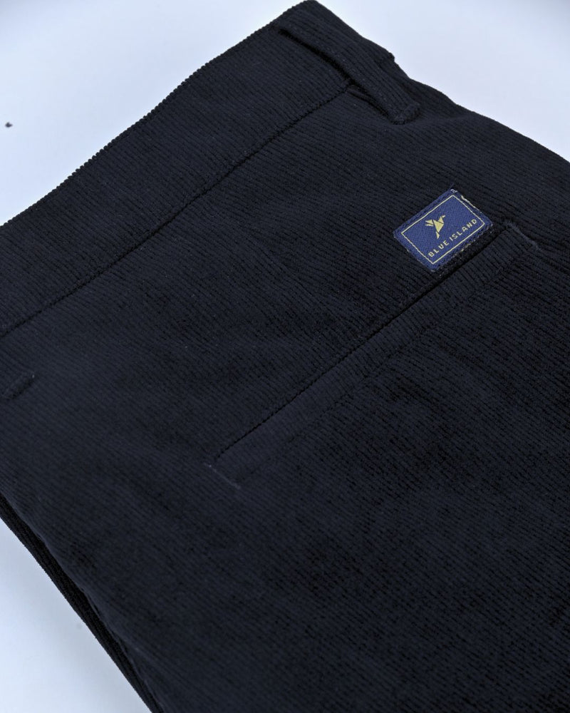 Black Fine Stripe - Corduroy Pant