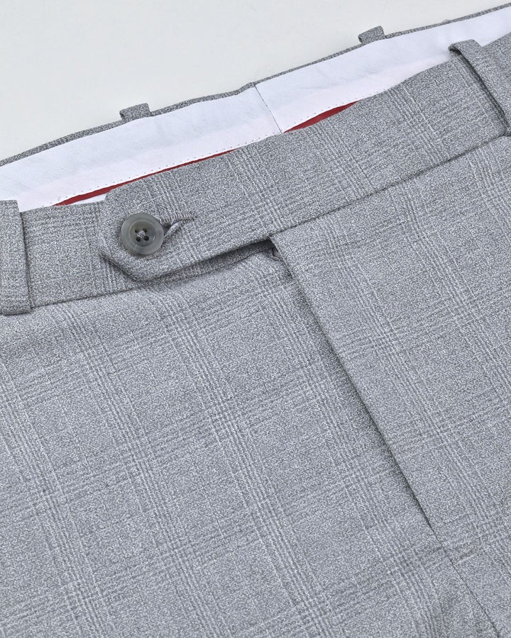 Grey Multi Line Checks - Wrinkle free Formal Pant