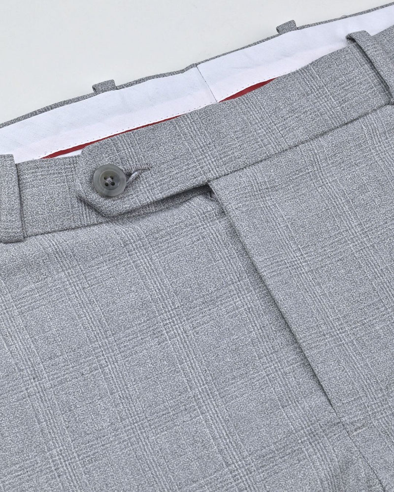 Grey Multi Line Checks - Wrinkle free Formal Pant