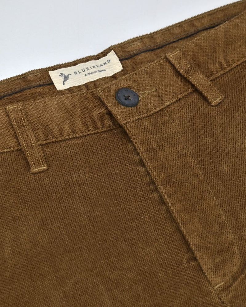 Golden Khaki Structured - Corduroy Pant