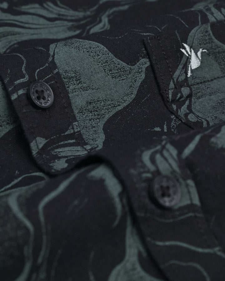 Black Mesh Print -Full-Stain Proof
