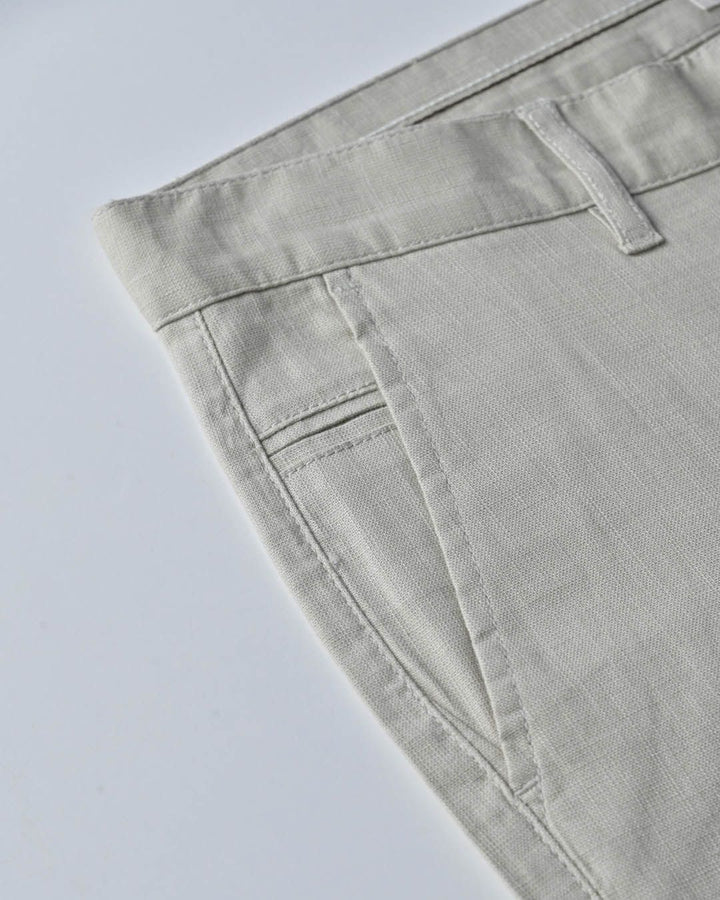 Dusty Cream - 2 way stretch - COTTON LINEN PANT