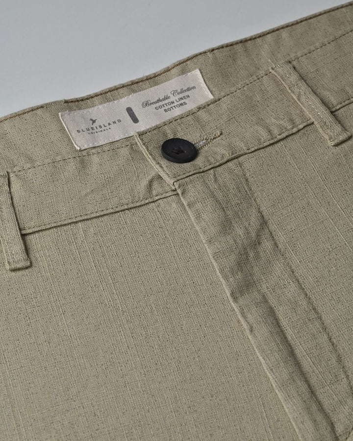 Desert Cream Galaxy Printed - 2 way stretch - COTTON LINEN PANT