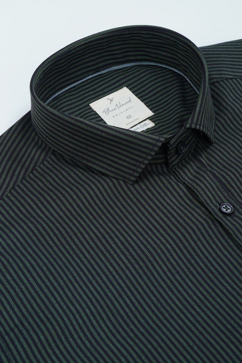 Green & Black Formal Stripes - Full-Stain Proof