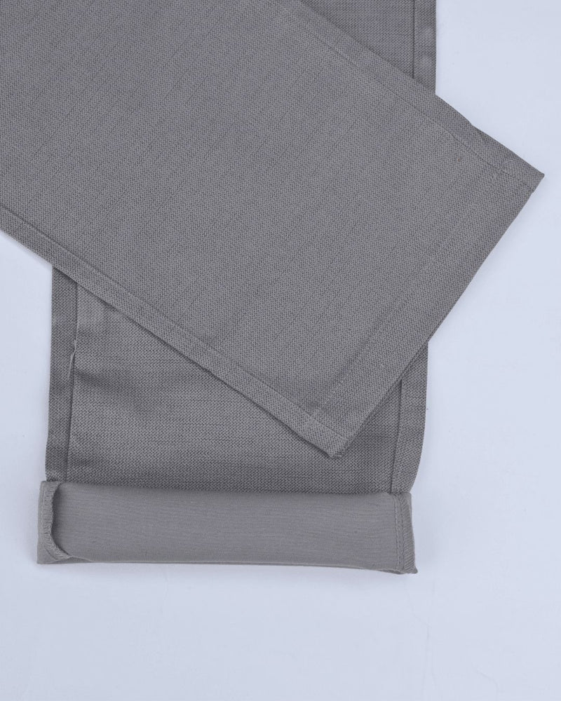 Grey Steel Printed - 2 way stretch - COTTON PANT
