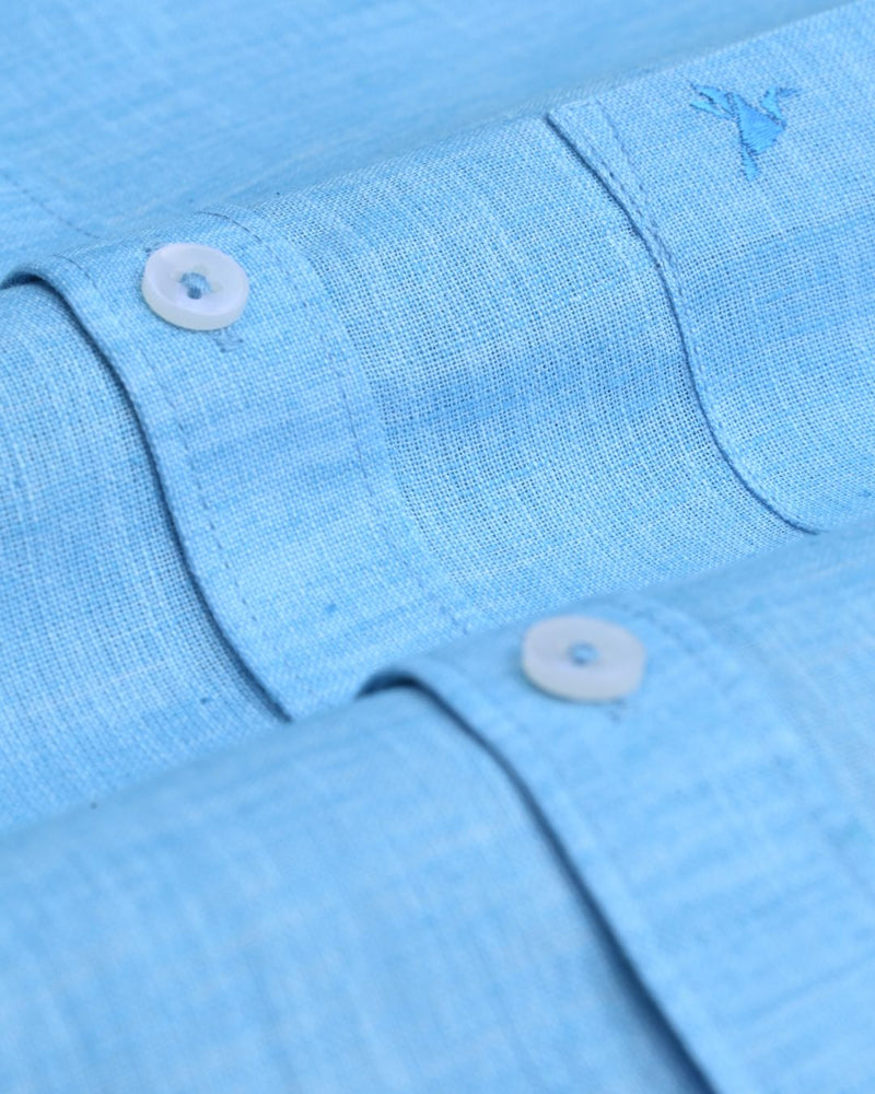 Aqua Blue -Full-Bamboo Linen