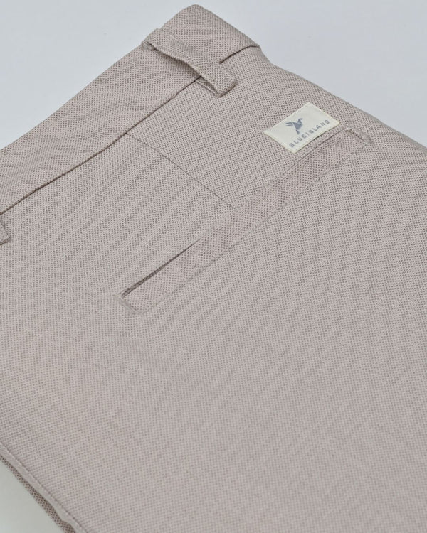 Dark Cream Steel Printed - 2 way stretch - COTTON PANT