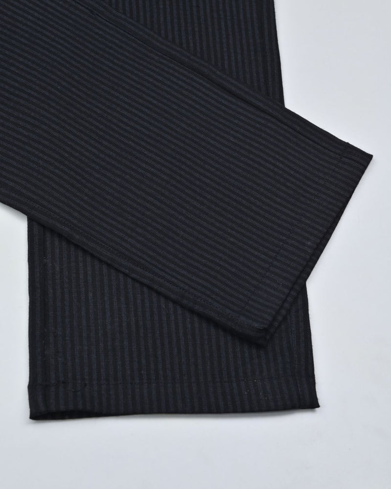 Black Mini stripes - 2 way stretch - COTTON PANT