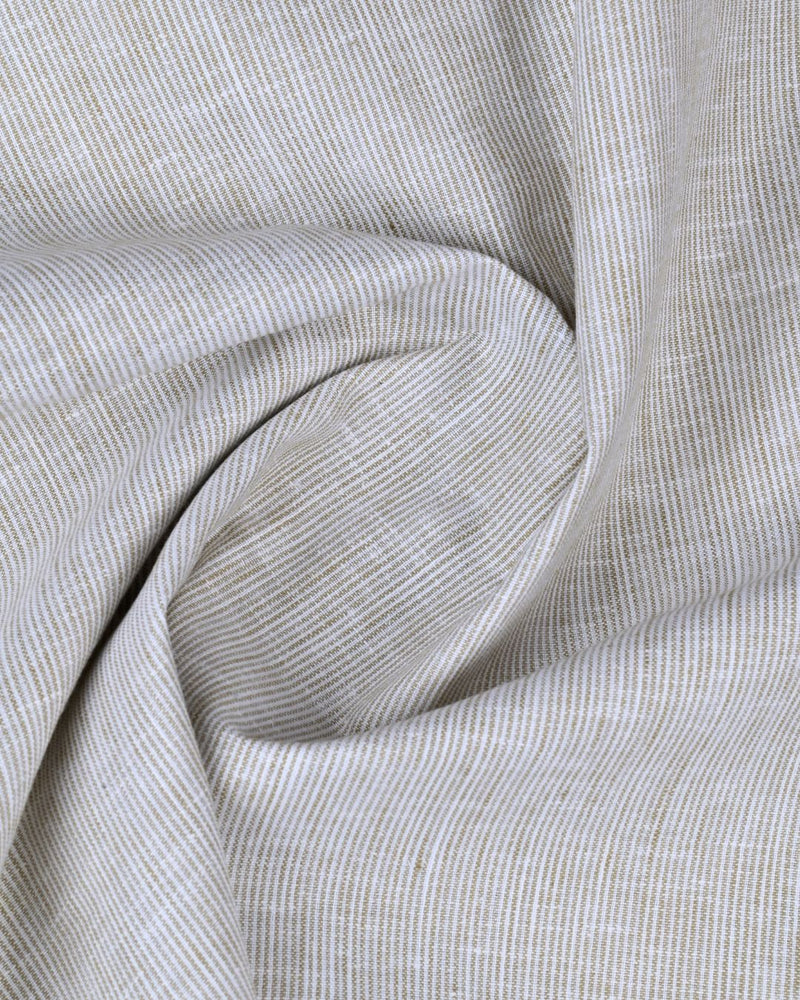 White Grid Stripes -Full-Bamboo Linen