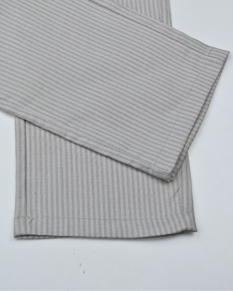 Dusty Cream Mini stripes - 2 way stretch - COTTON PANT