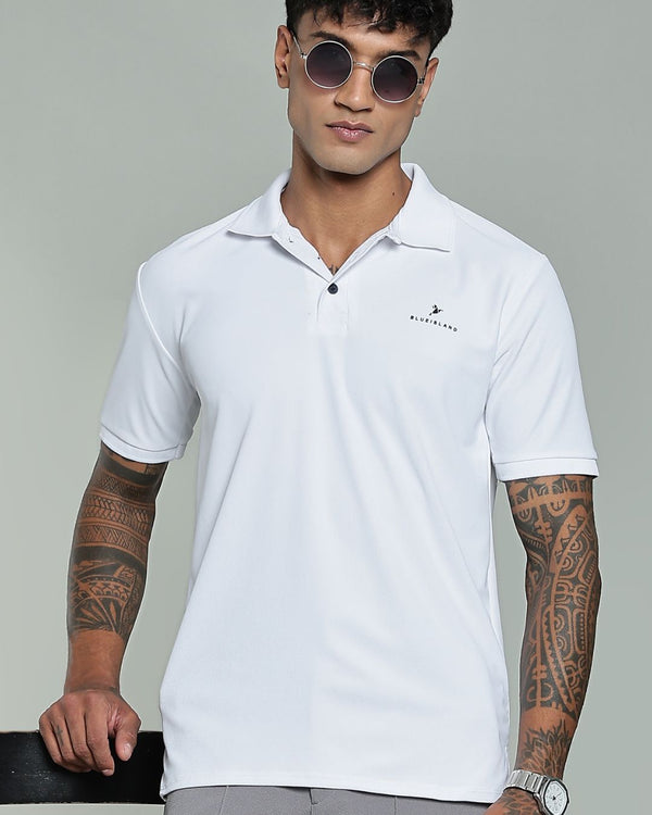 Rich White - Active wear Polo Tshirt