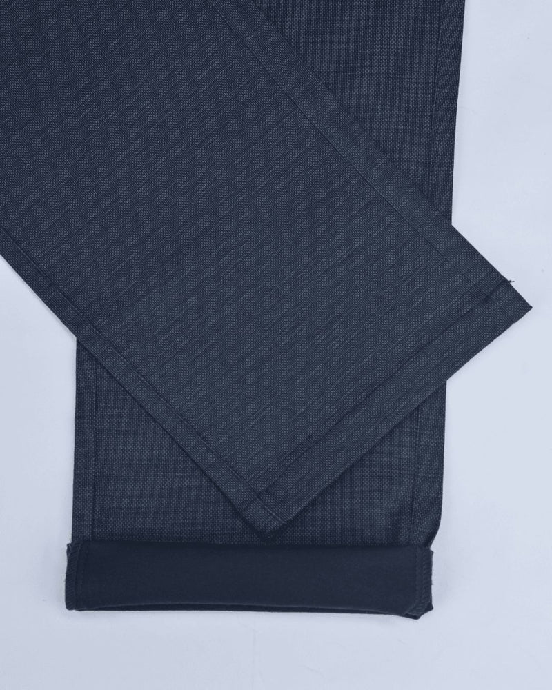 Navy Dot Printed - 2 way stretch - COTTON PANT