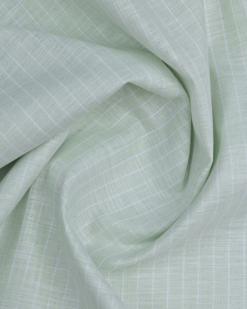 Fresh Green & White Stripes -Full-Bamboo Linen