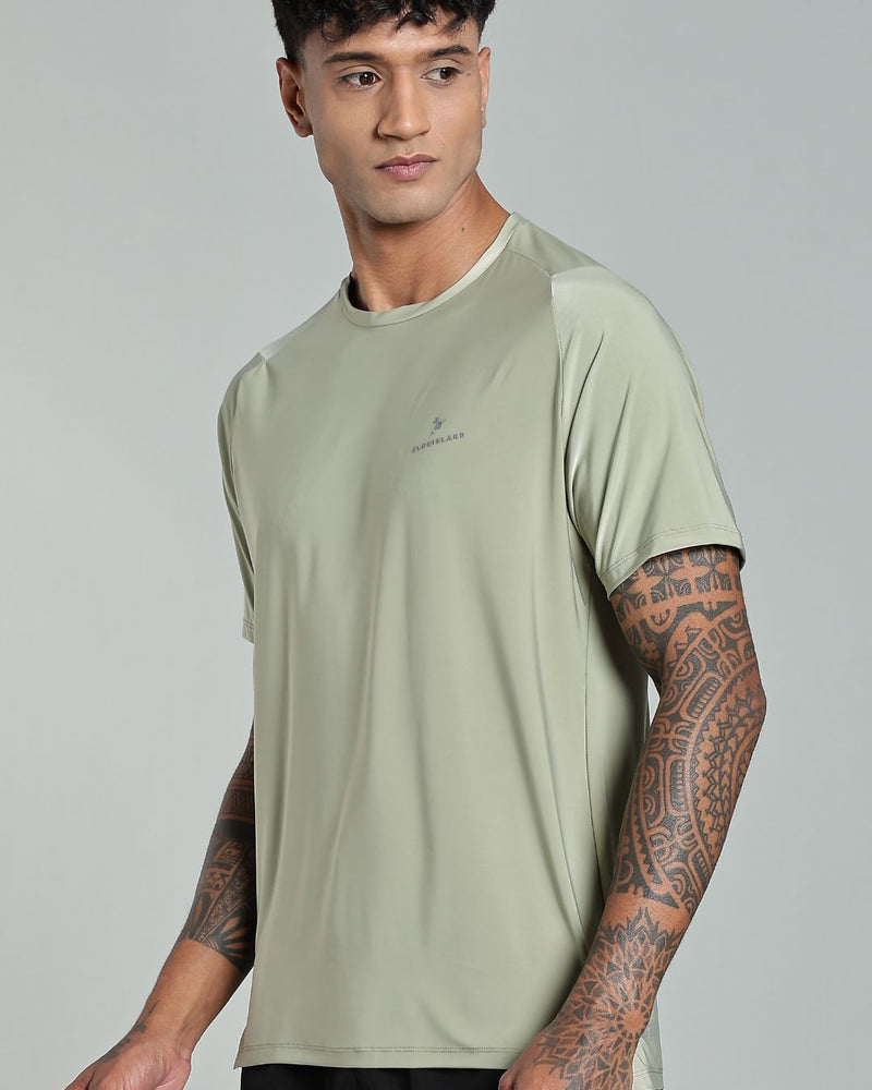 Lite Olive - Active wear Round neck Tshirt