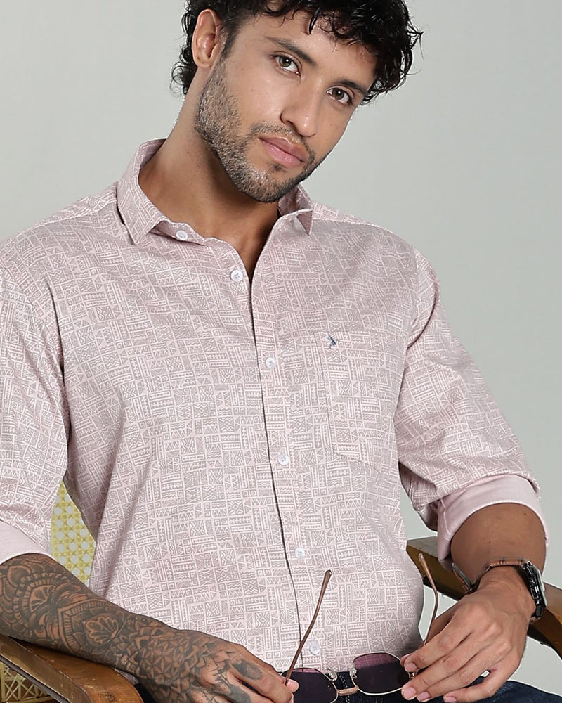 Blush Pink Tribal Print-Full-Stain Proof